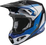 FLY Racing Formula Carbon Prime Motocross Helm, schwarz-weiss-blau, Größe L, schwarz-weiss-blau, Größe L
