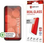 Displex »DISPLEX Real Glass Panzerglas für Apple iPhone XR/11 (6,1), 10H Tempered Glass, mit Montagerahmen, 2D« für Apple iPhone 11, Displayschutzglas