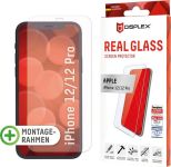 Displex »DISPLEX Real Glass Panzerglas für Apple iPhone 12/12 Pro (6,1), 10H Tempered Glass, mit Montagerahmen, 2D« für Apple iPhone 12 / 12 Pro, Displayschutzglas, 1 Stück