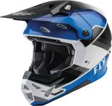 FLY Racing Formula CP Rush Motocross Helm, schwarz-weiss-blau, Größe S, schwarz-weiss-blau, Größe S