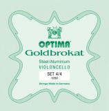 Cello Saiten Optima Goldbrokat 4/4 Stahl Satz 862/1200B