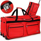 Deuba XXL Reisetasche + Trolleyfunktion Rot