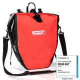 Wasserdichte Fahrradtasche - Schwarz/Rot