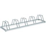 Fahrradständer BxTxH 1580x390x250 mm, verzinkte Stahlkonstruktion, Einstellplatz für 5 Fahrräder
