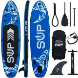 Standup Paddle Board SUP, inkl. umpfangreichen Zubehör, Paddel und Hochdruckpumpe, Farbe Blau in Größe 305 x 76 x 15cm