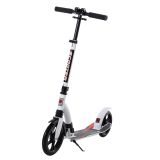 HOMCOM Kinderscooter Kickscooter mit Stoßdämpfung Tretroller Weiß 92,5 x 37,5 x 87-101,5 cm