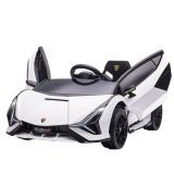 Kinderfahrzeug 2 Fahrmodi SIAN SUV-Auto-Spielzeug Elektroauto mit Fernbedienung extra breiten Reifen Musik(MP3/USB) Licht 3–5 Jahre PP Metall Weiß 108 x 62 x 40 cm