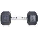 Body Coach Hexagon Kurzhantel 5 kg  gummierte sechs-eckige Gewichte aus Gusseisen