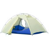 Camping Zelt 2 Personen Zelt Kuppelzelt PU3000mm einfache Einrichtung für Trekking Festival leicht Aluminium Nylon Cremeweiß 230 x 140 x 110 cm