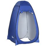 Pop up Toilettenzelt Mobiles Camping Duschzelt Umkleidezelt mit Innentasche Duschkabine Umkleidekabine Wasserfest Polyester Dunkelblau 120 x 120 x 190 cm