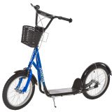 Kinderroller Tretroller mit Bremse Korb höhenverstellbar Gummi Blau