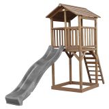 Beach Tower Spielturm Braun - Graue Rutsche