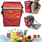 CoolQuest isolierte Kühlrucksack 42 Liter in Rot, Thermobox wasserdicht Picknick Rucksack Liefertasche