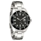 Miraval Herrenarmbanduhr mit Edelstahlarmband 43 mm Datumsanazeige Lupe