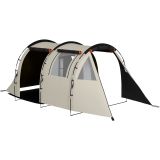 Tunnelzelt, Wasserabweisend Campingzelt für 5 Personen,  Garten, Khaki