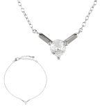 Miraval Halskette &amp; Armband 925 Sterling Echtsilber Geschenkbox Schmuckset Damen Ostergeschenk