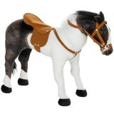 AIYAPLAY Reitpferd mit Soundfunktion, 48 cm Höhe Spielpferd zum Reiten Metall