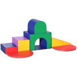 HOMCOM Bausteinset 7er-Set Schaumstoff Bausteine für 1-3 Jahre alt Kinder