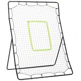 HOMCOM Baseball Rebounder, Tragebar  Fußball Rebounder mit Schlag-Zone, Schwarz