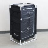 Campingküche mit 3-stufigem Stoffschrank, ca. 57x47x98 cm – schwarz/grau