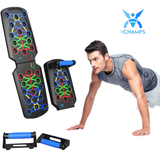 Vchamps Pushup Board Liegestützboard Sportgerät für daheim fitness training brust, rücken uvm.