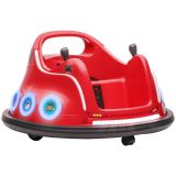 12V Kinder Autoscooter mit 2,4 G Fernbedienung, Elektro Bumper mit Musik Rot