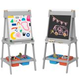 3-in-1 Kindertafel, doppelseitige Kinder Staffelei mit Kreidetafel, Whiteboard