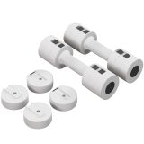 SPORTNOW 2 x 2,5 kg Kurzhanteln, anpassbares Gewicht, Kunststoffgehäuse, Weiß
