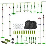 Ninja Warrior Hindernisparcours für Kinder 10 m Ninja Slackline Kit Grün