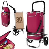 Einkaufstrolley Aluminiumgestell 55¿L Volumen, 7¿L Kühltasche, 30¿kg Tragkraft, klappbar