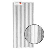Flauschvorhang 90x200cm hellgrau-weiß, Fliegenschutz, Türvorhang Wohnwagen