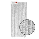 Flauschvorhang 90x200cm hellgrau-weiß meliert, Fliegenschutz, Türvorhang Wohnwagen