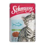 Schmusy Ragout Nassfutter Katze Adult in Gelee Thunfisch 22x100 g