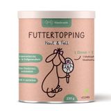 Hunderunde Futtertopping - Haut & Fell - Glänzendes Fell, Gesunde Haut, Natürliche Zutaten, vegan 250 g