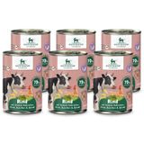 Knuffelwuff Nassfutter Rind mit feinem Hühnchen, Hirse, Zucchini & Spinat 6 x 400g