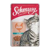 Schmusy Ragout Nassfutter Katze Adult in Sauce Huhn 88x100 g