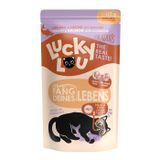 Lucky Lou Nassfutter Katze Adult Geflügel und Lachs 16x125 g