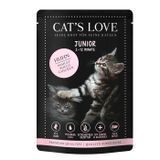 CAT'S LOVE Katzenfutter Katze Junior in Gelee Huhn mit Algenkalk und Distelöl 24x85 g