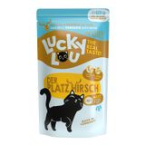 Lucky Lou Nassfutter Katze Adult Geflügel und Hirsch 16x125 g