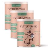 Hunderunde Futtertopping - Haut & Fell - Glänzendes Fell, Gesunde Haut, Natürliche Zutaten, vegan 750 g