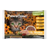 Pets Nature GmbH Pawsome Adult Flowpack Huhn 4x85 g