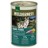 REAL NATURE WILDERNESS Nassfutter für Hunde Adult Dark Fjord, Lachs mit Rentier und Ente 12x400 g