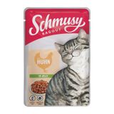 Schmusy Ragout Nassfutter Katze Adult in Gelee Huhn 22x100 g