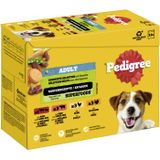 Pedigree Nassfutter Hund Adult, Multipack, Gemischte-Selektion mit Gemüse, in Sauce 12x100 g