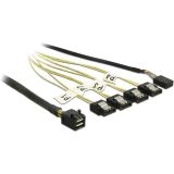 Adapterkabel Mini SAS HD SFF-8643 > 4x SATA 7 Pin Reverse