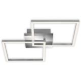 LED Deckenleuchte, 62 cm, 2300 LM, 22 W, Alu-Chrom