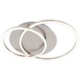 LED Deckenleuchte, 51,5 cm, 3200 LM, 40 W, Matt-Nickel