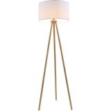 Stehleuchte, max. 60 W, 148 cm, Weiß-Holz