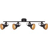 Spot Deckenleuchte, 79 cm, max. 40 W, Schwarz-Gold