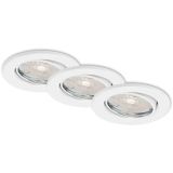 3er-Set Spot Einbauleuchte, Ø 8,6 cm, 5,5 W, Weiß
